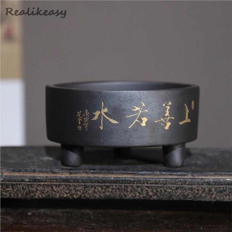Bonsai Tree Zen Garden - Yixing Paarse Klei Pot Desktop Bonsai