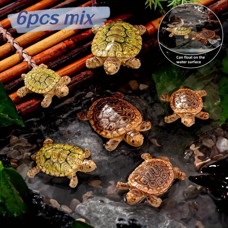 Landscape Bonsai Garden - 6 mini-schildpadbeelden voor aquariumdecoratie, miniatuurlandschappen, bonsai