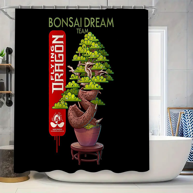 Bonsai Tree Zen Garden - Japanse bonsai boom douchegordijn Zen tuin
