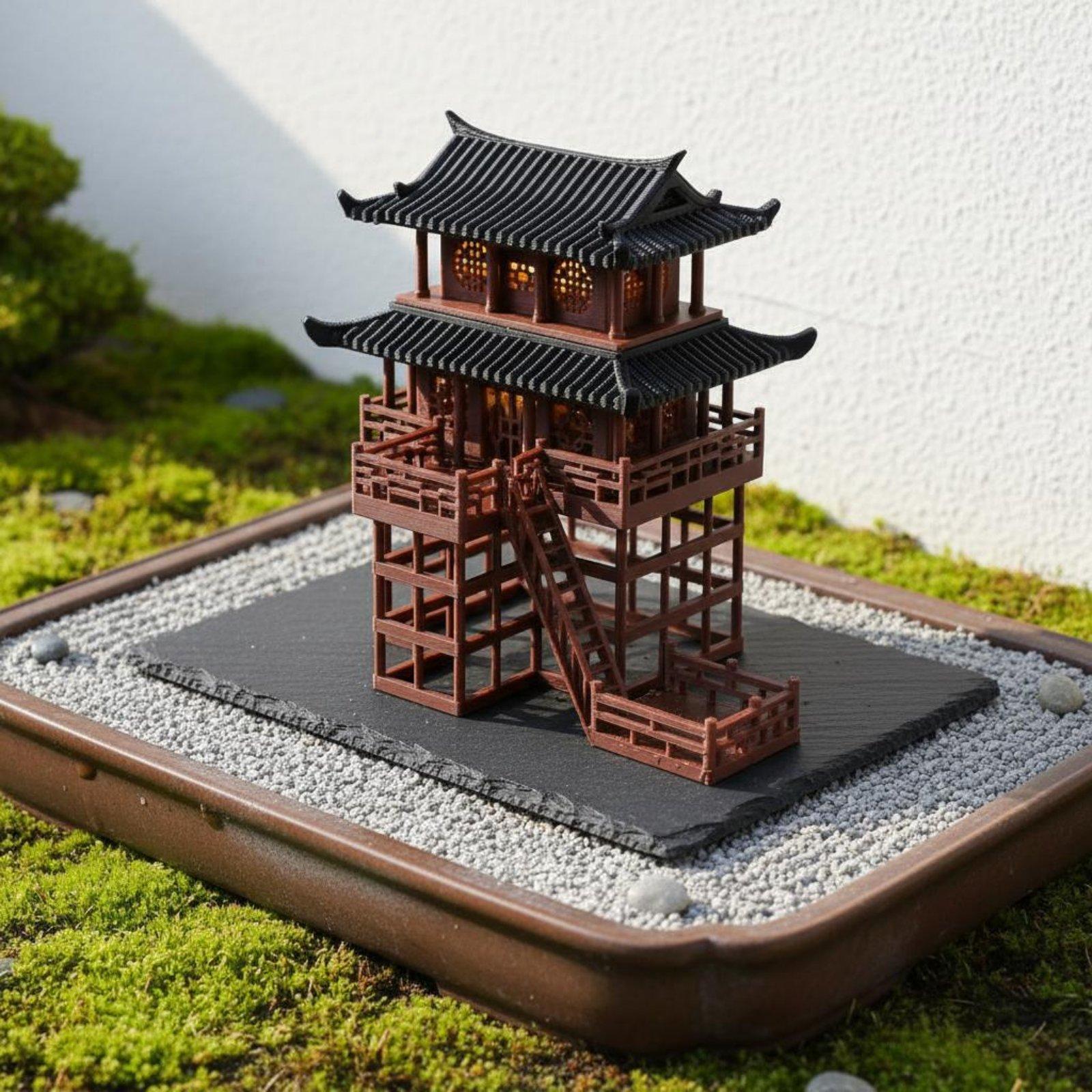 Landscape Bonsai Garden - Bonsai Huis Tafelblad Plastic Pagode Mini