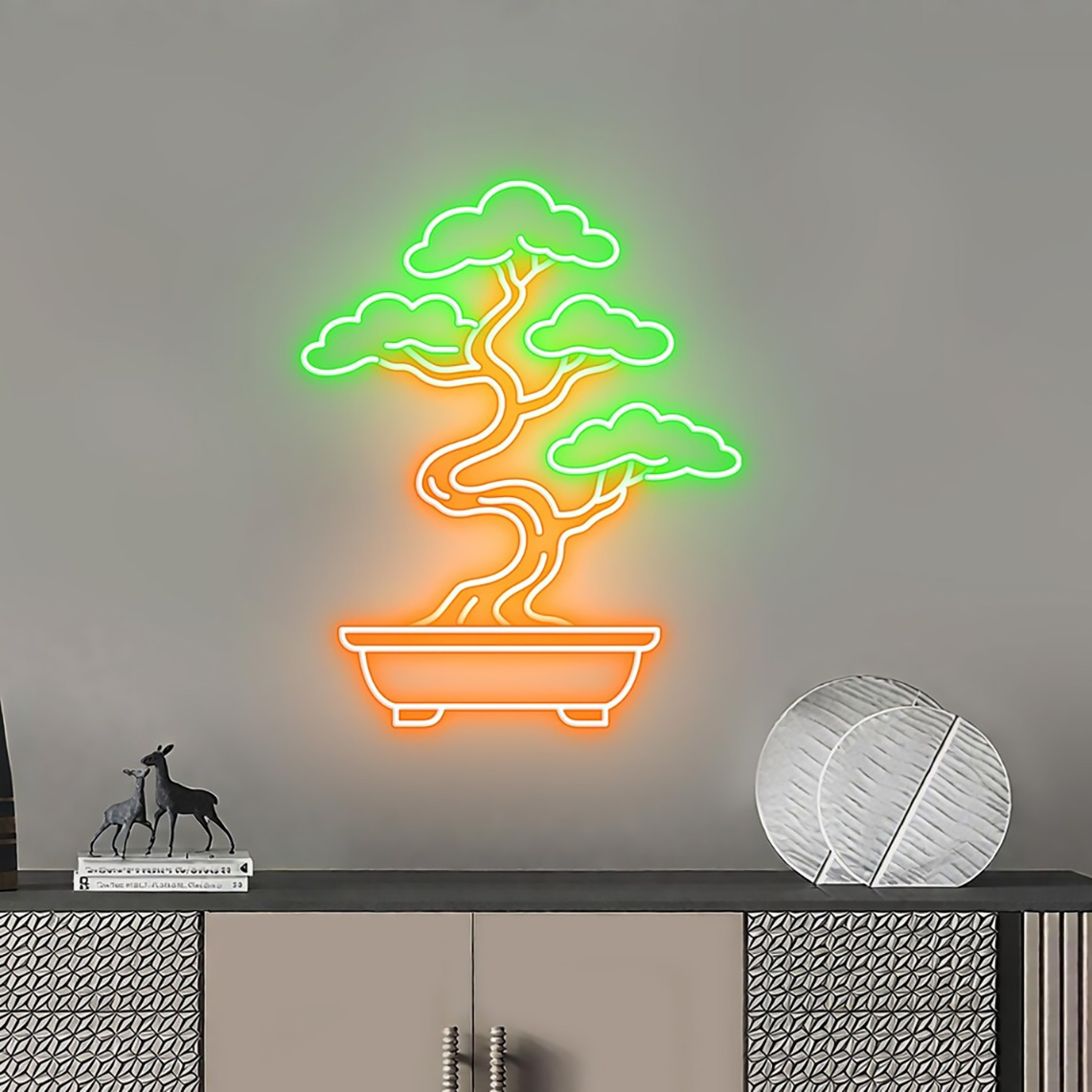 Bonsai Boom Neonbord Zen Tuin  - Bonsai Tree Zen Garden recensie en prijs